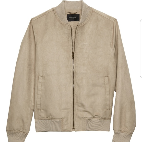 Banana Republic Other - Banana Republic Vegan Suede Bomber Jacket